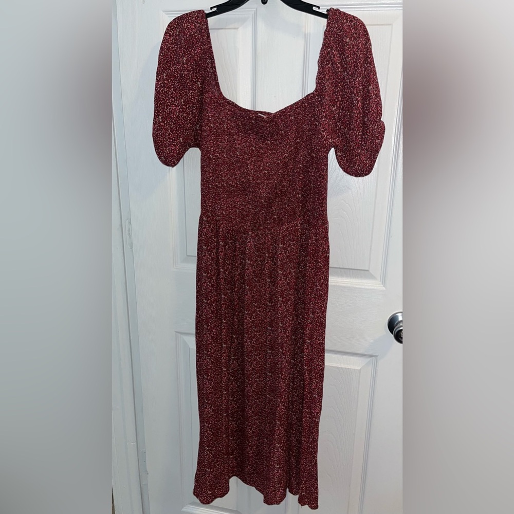 O'Neill Burgundy red  midi Dress size large